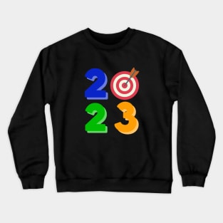 2023 Happy New Year Design Archery Motivational Design Crewneck Sweatshirt